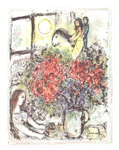 1979 Marc Chagall 'La Chevauchee (The Ride)' Modernism Multicolor USA Lithograph