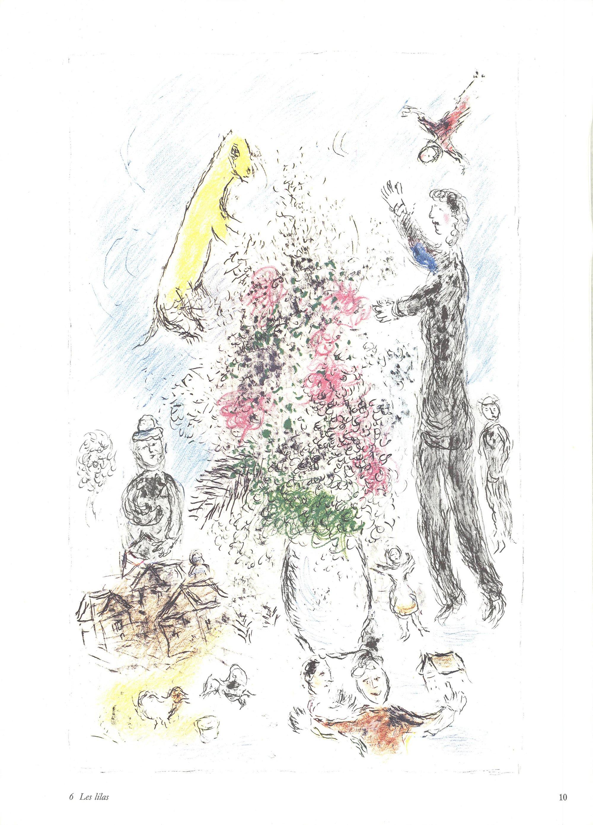1981 d'après Marc Chagall « Les Lilas » 