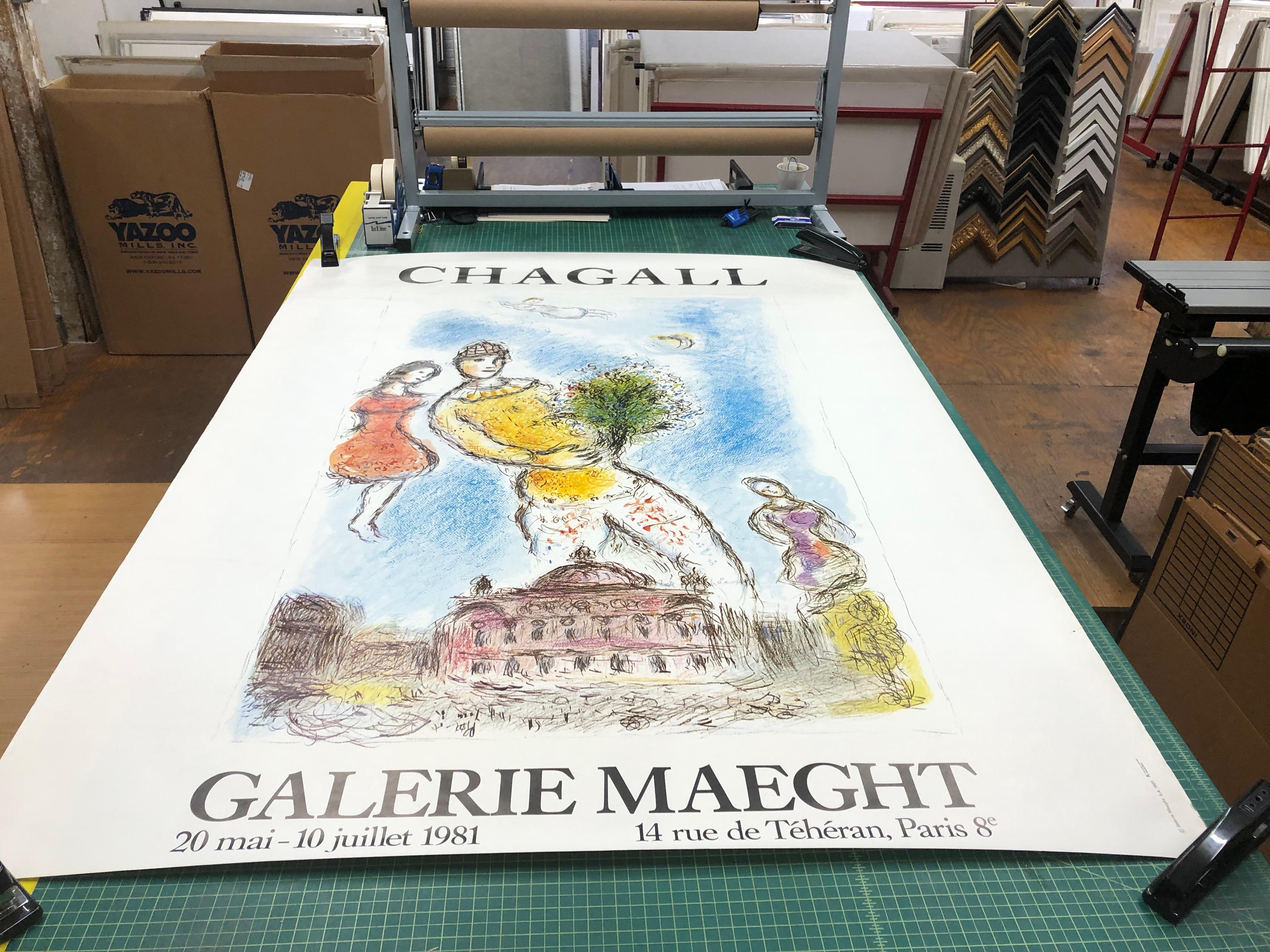 2004 Marc Chagall 'Opera Bleu' Billboard Vintage For Sale 1