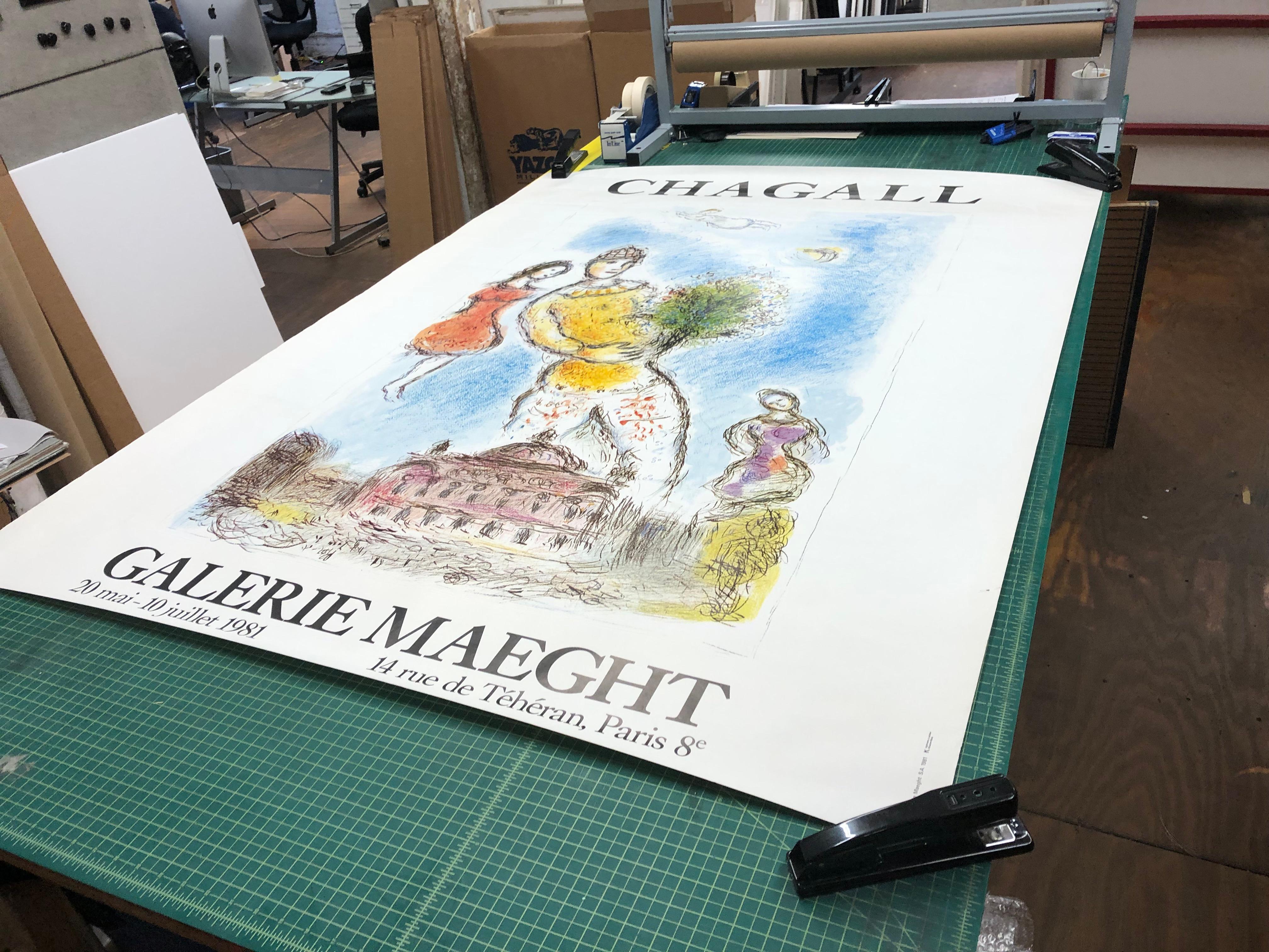 2004 Marc Chagall 'Opera Bleu' Billboard Vintage For Sale 3