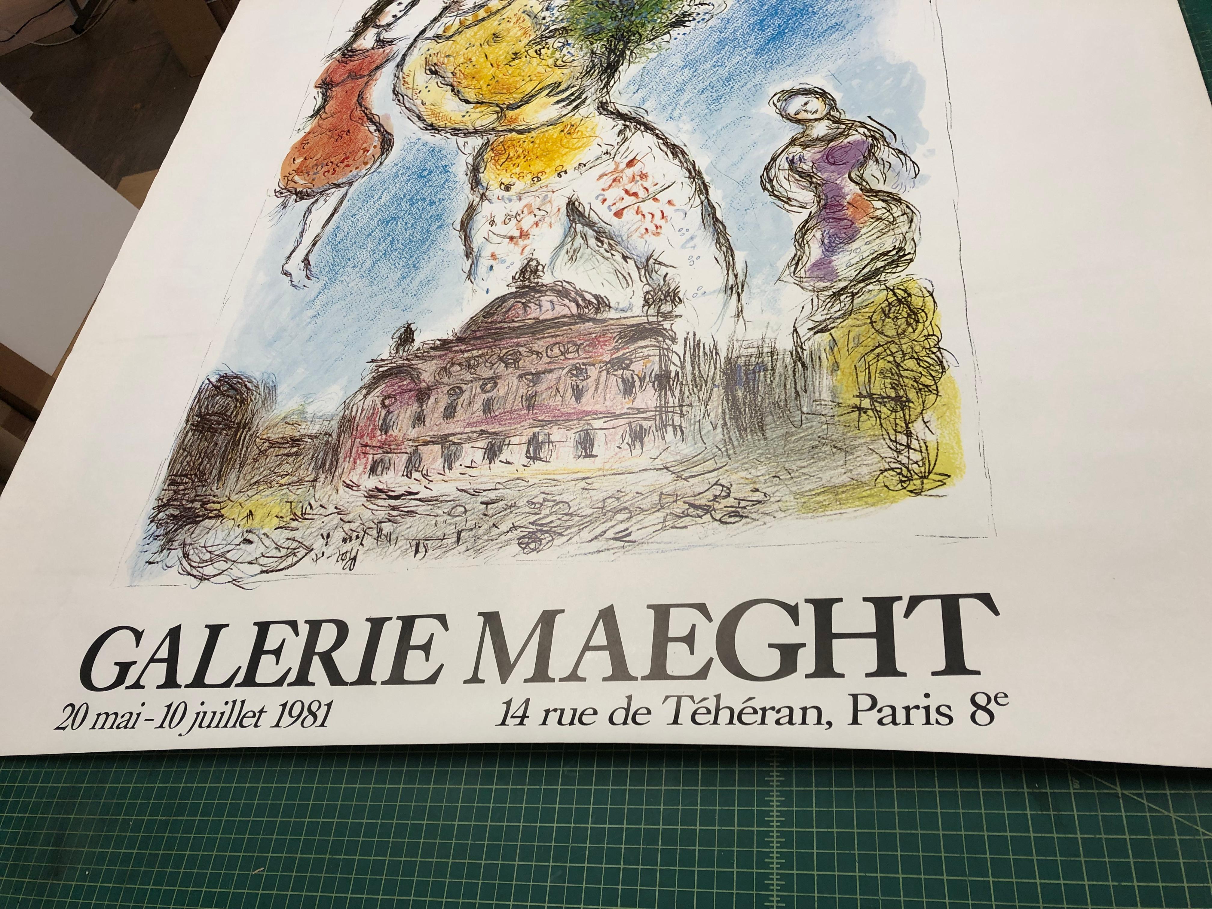 2004 Marc Chagall 'Opera Bleu' Billboard Vintage For Sale 7