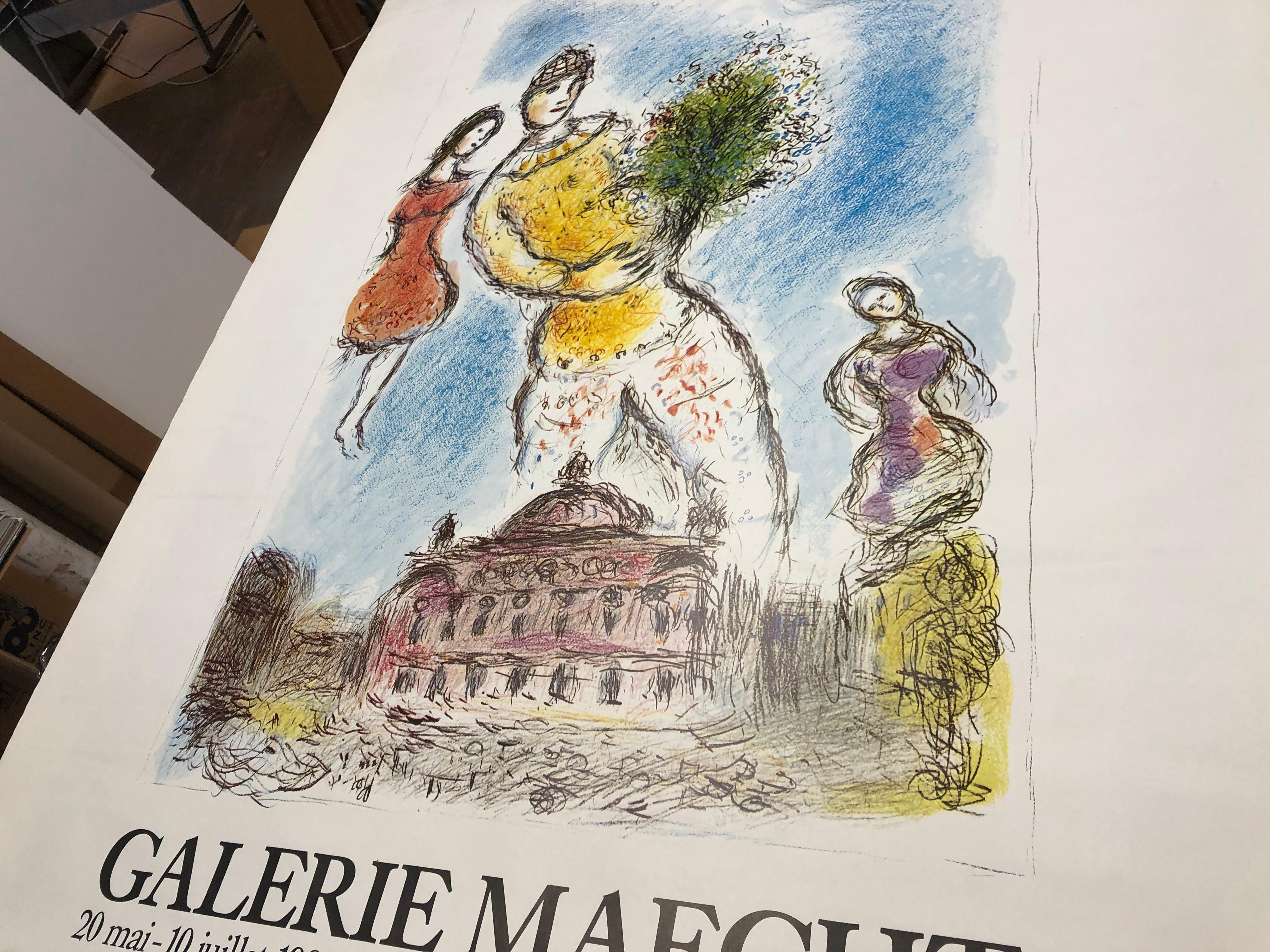 2004 Marc Chagall 'Opera Bleu' Billboard Vintage For Sale 6