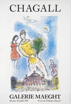 2004 Marc Chagall 'Opera Bleu' Billboard Vintage