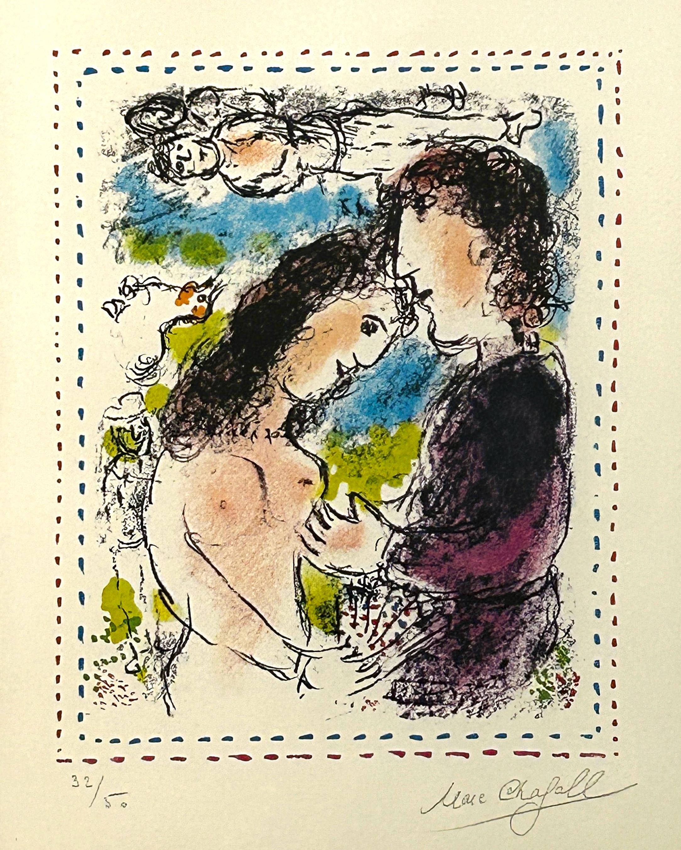 A l'Aube de l'Amour (At the Dawn of Love) - Print by Marc Chagall