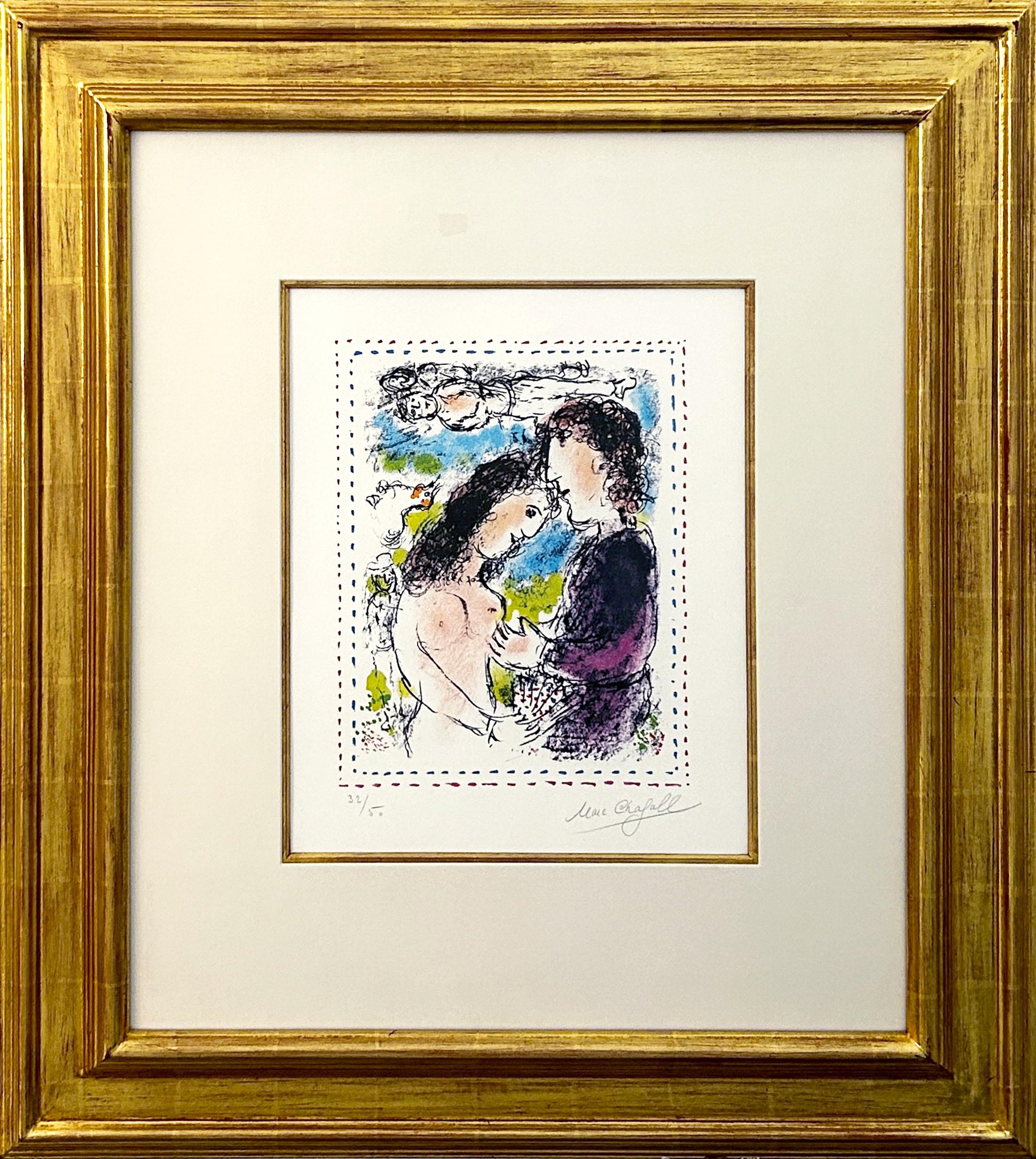 A l'Aube de l'Amour (At the Dawn of Love) - Modern Print by Marc Chagall