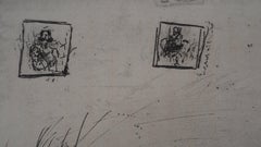 „A Rough Nap“ – Original-Radierung – Ref. Sorlier Nr. 93
