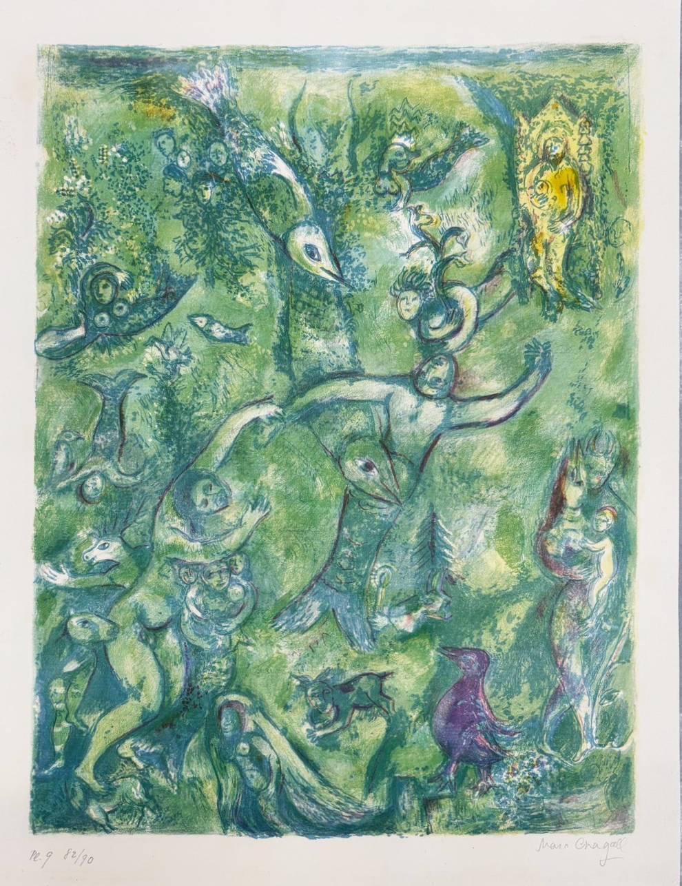 Abdullah Discovered before Him...,  from the Arabian Nights - Print by Marc Chagall
