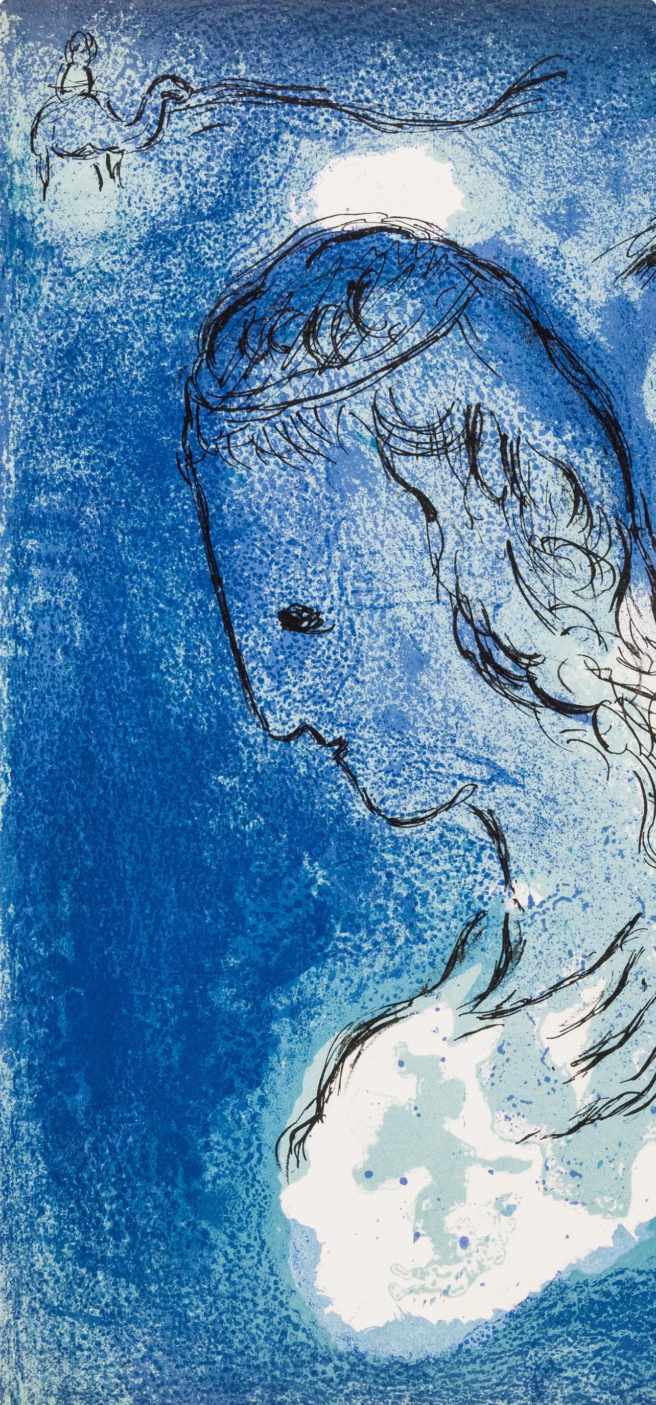 Abraham et Sarah (Mourlot 117-46 ; Cramer 25) - Print de Marc Chagall