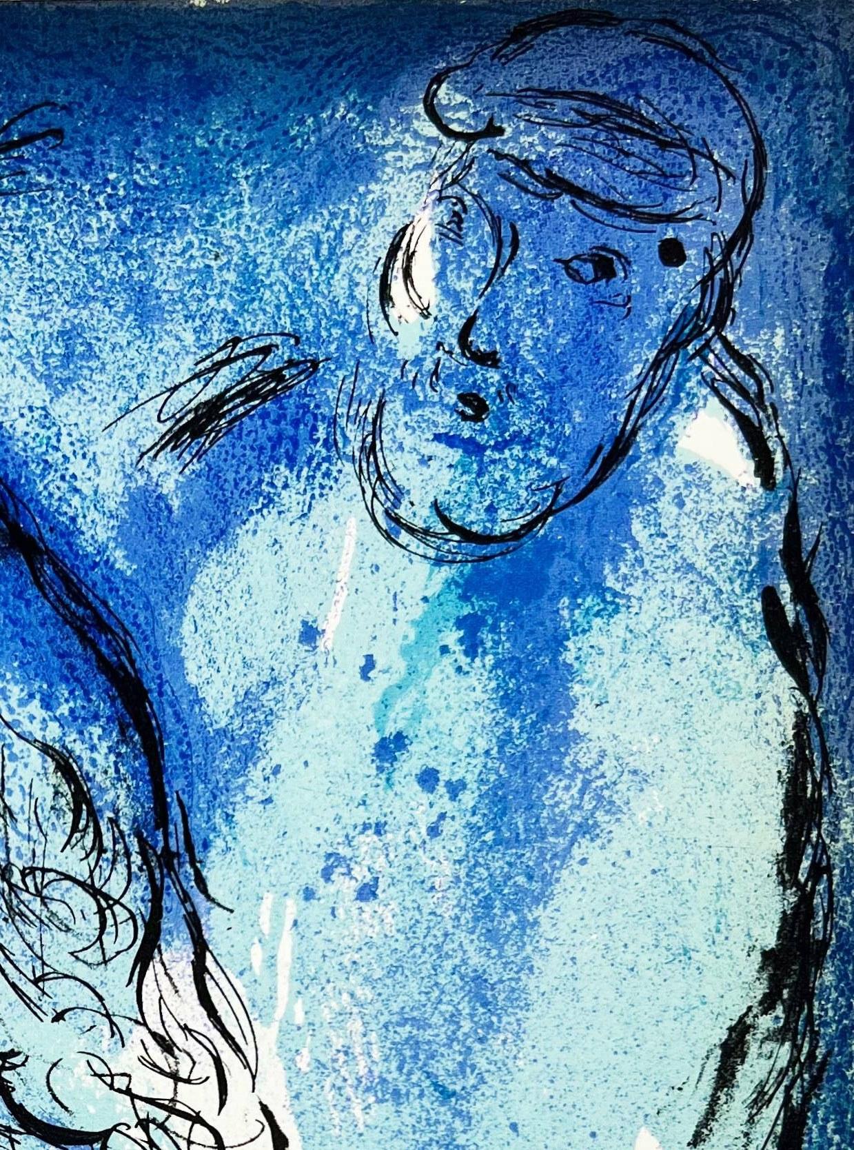 Abraham und Sarah (Moderne), Print, von Marc Chagall