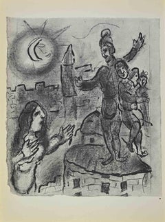 Akrobaten - Lithographie von Marc Chagall - 1960