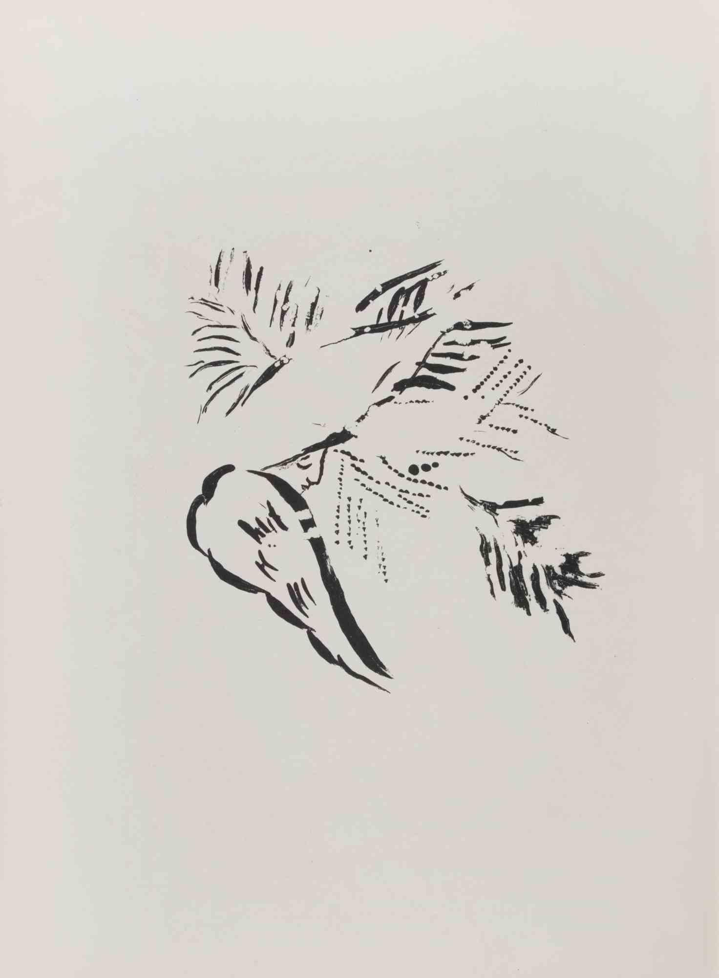 Adam and Eve Banished from the Paradise - Lithograph by Marc Chagall - 1960 For Sale 1