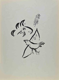 Adam and Eve - Lithograph by Marc Chagall - 1960