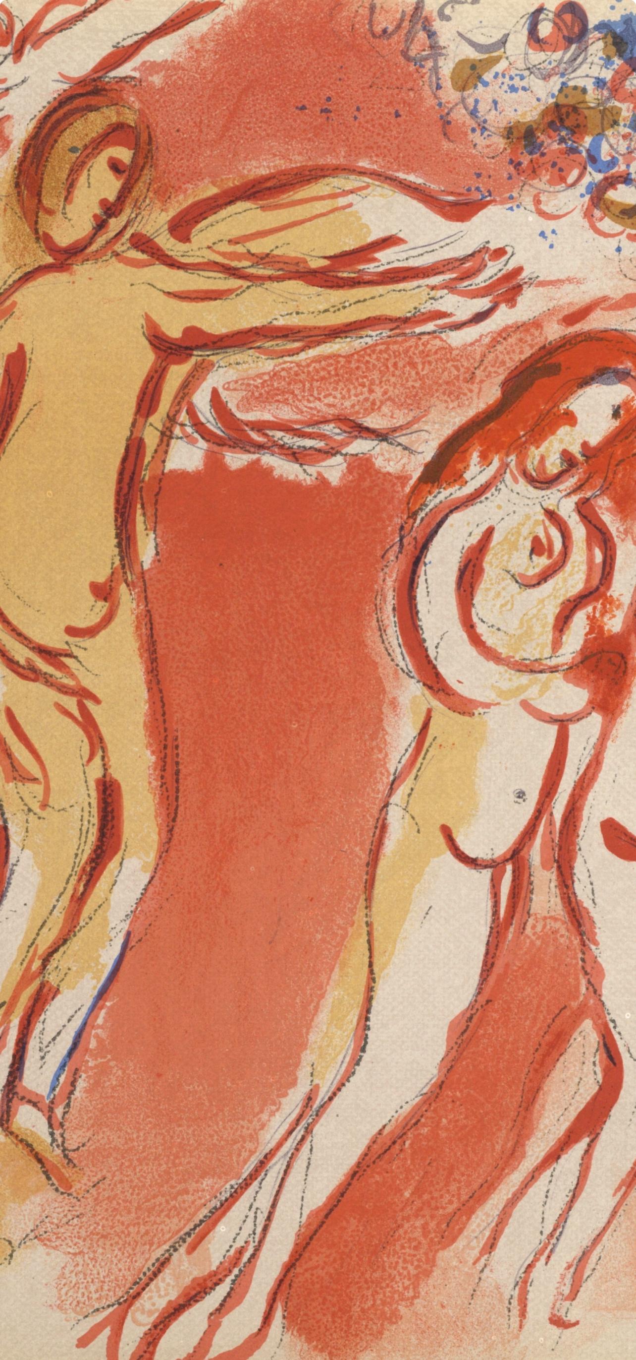 Adam et Eve chassés du Paradis (Mourlot 230-77; Cramer 42) (Expressionismus), Print, von Marc Chagall