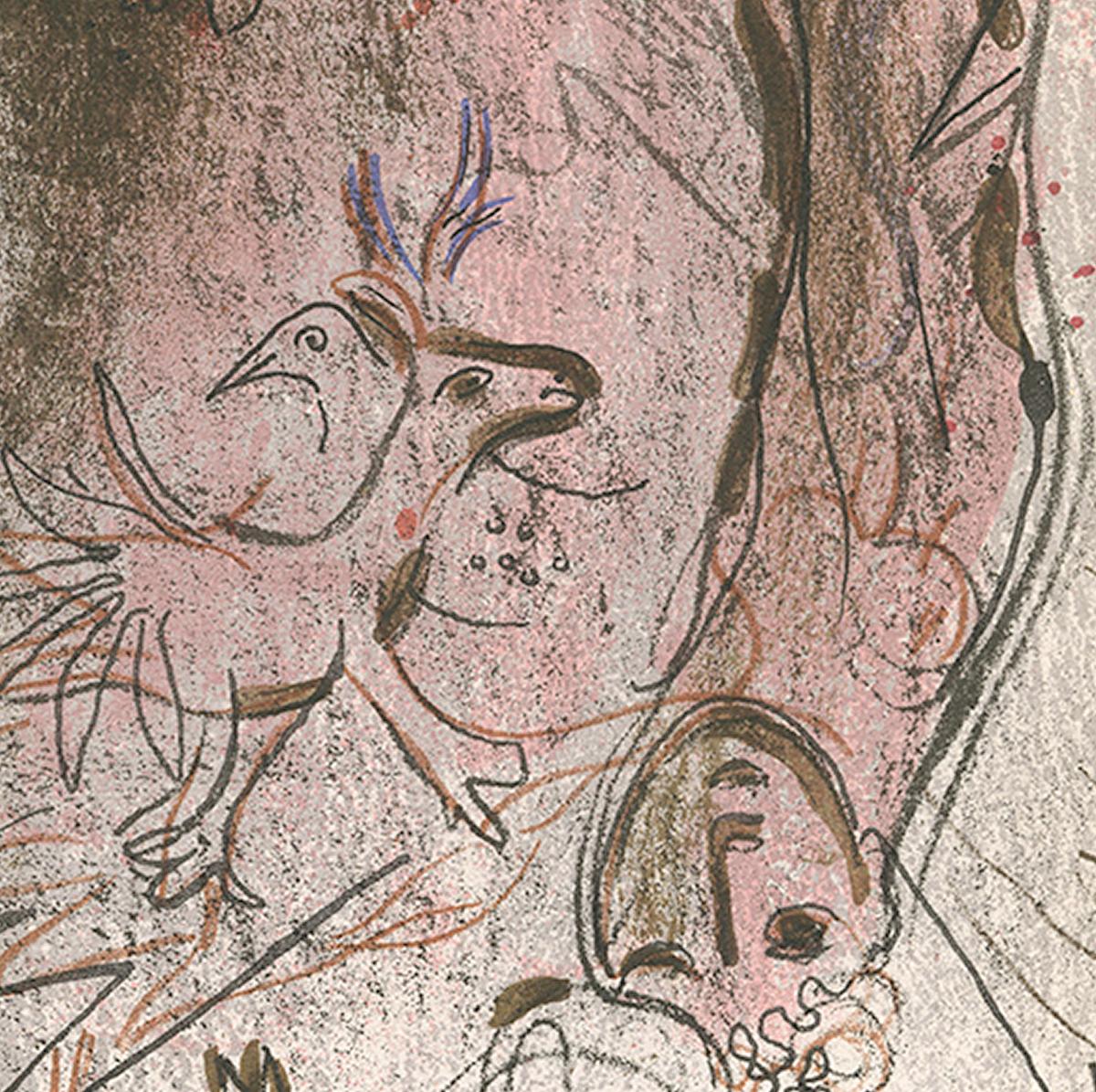 Lithographie en couleurs du 20e siècle représentant des personnages nus - Surréalisme Print par Marc Chagall