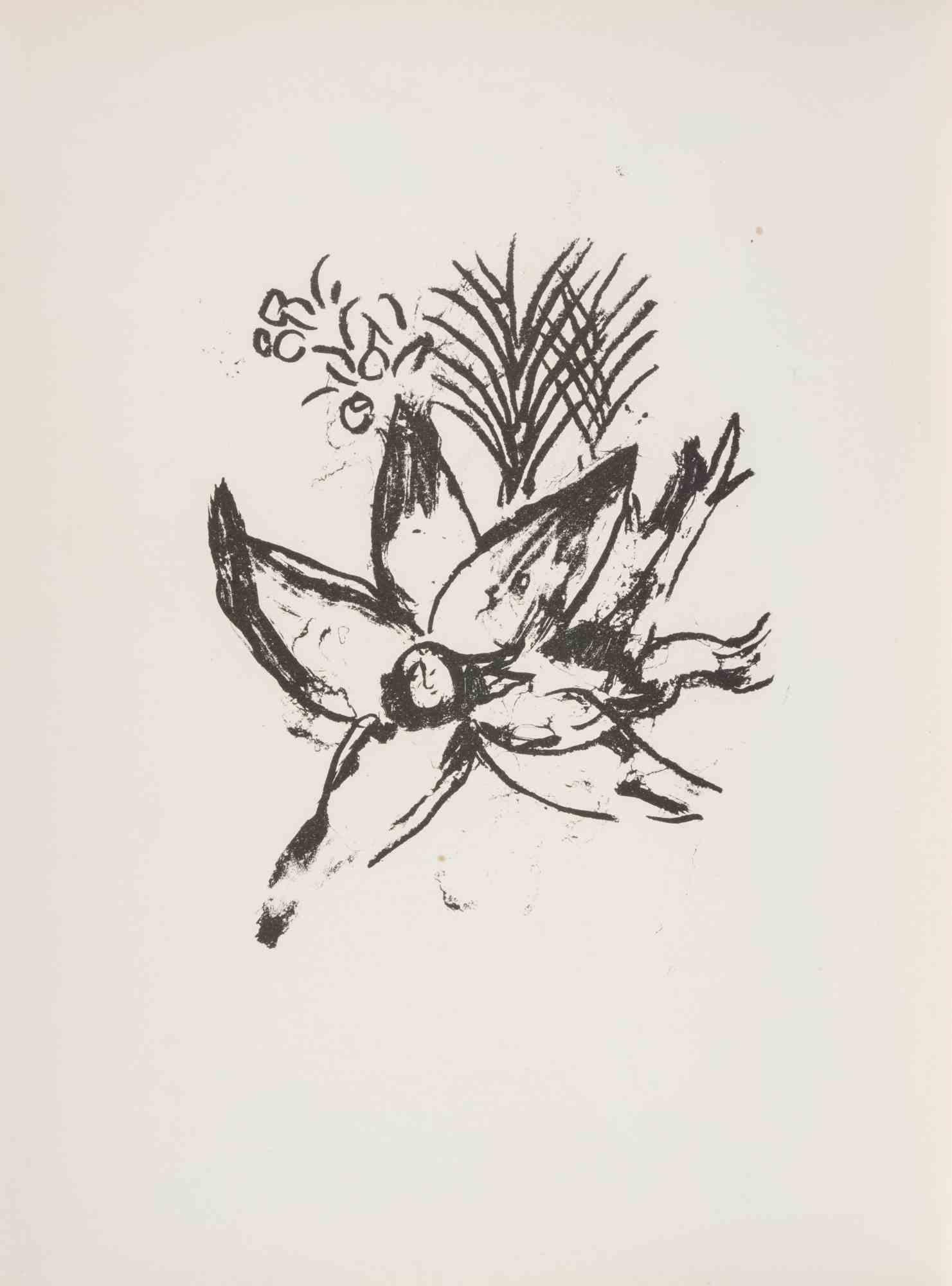 Adam, Ève et le fruit défendu - Lithographie de Marc Chagall - 1960 en vente 1