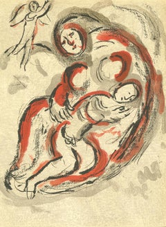 "Agar dans le Désert (Hagar in the Desert)" Original Color Lithograph by Chagall