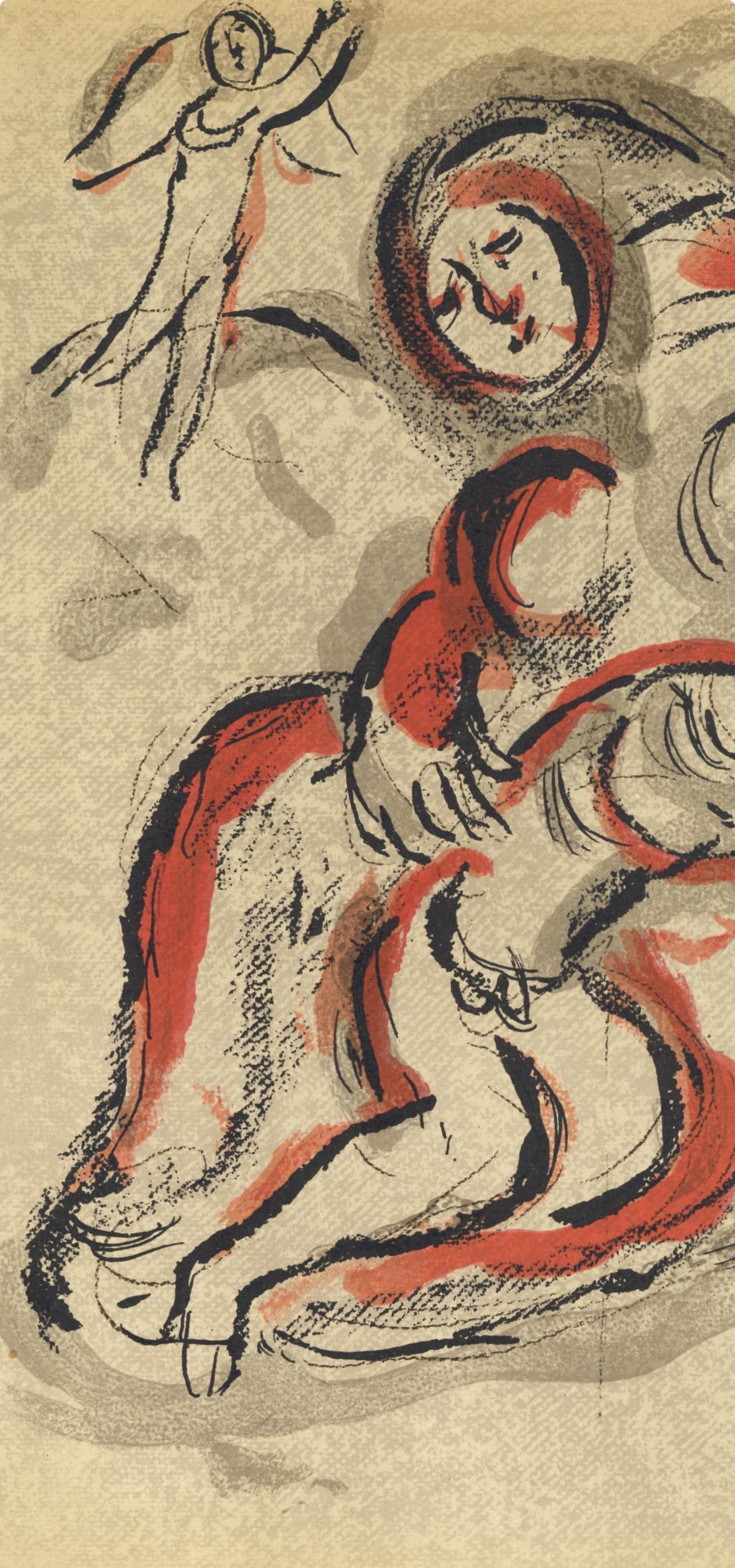 Agar dans le désert (Mourlot 230-77; Cramer 42) (Expressionismus), Print, von Marc Chagall