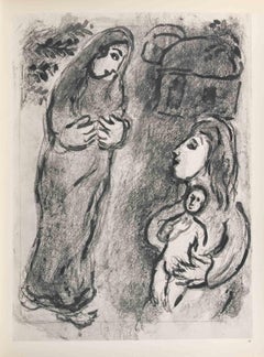 Agar, Sarah's Servant - Héliogravure by Marc Chagall - 1960