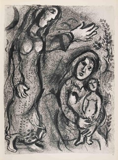Agar, Servant of Sarah - Héliogravure by Marc Chagall - 1960