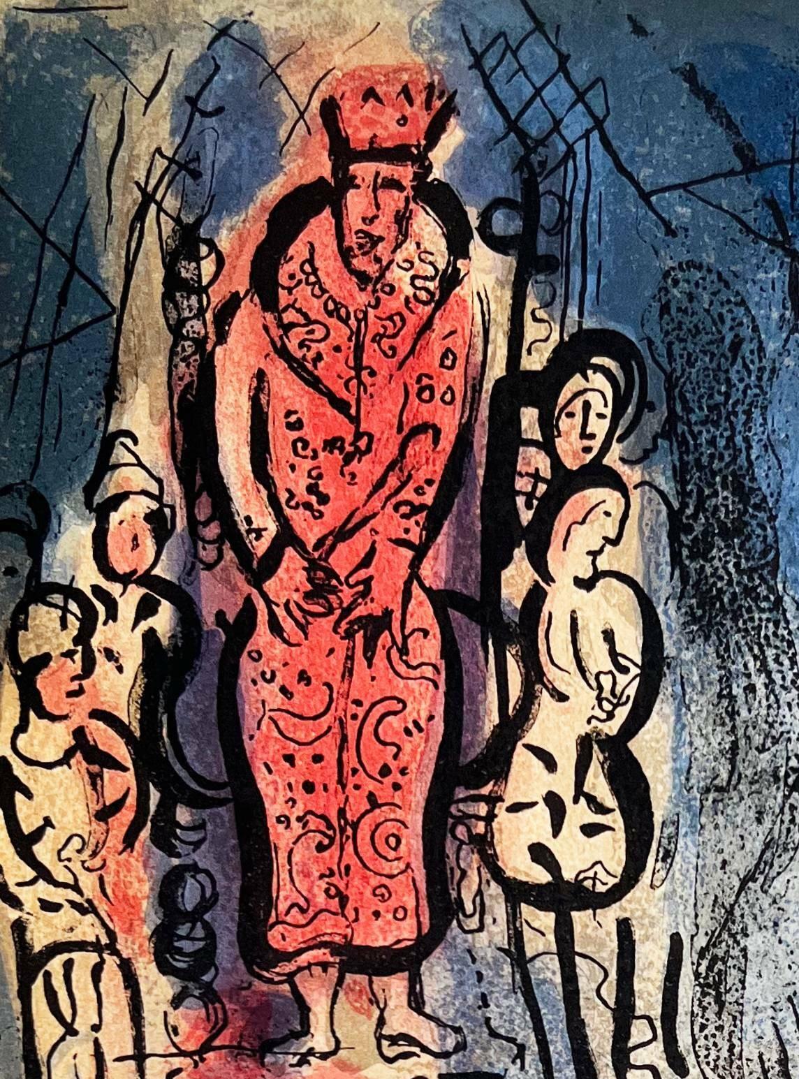 Ahasuerus Sendet Vasthi Away – Print von Marc Chagall