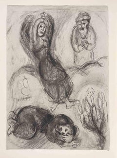 Amnon and Tamar - Héliogravure by Marc Chagall - 1960