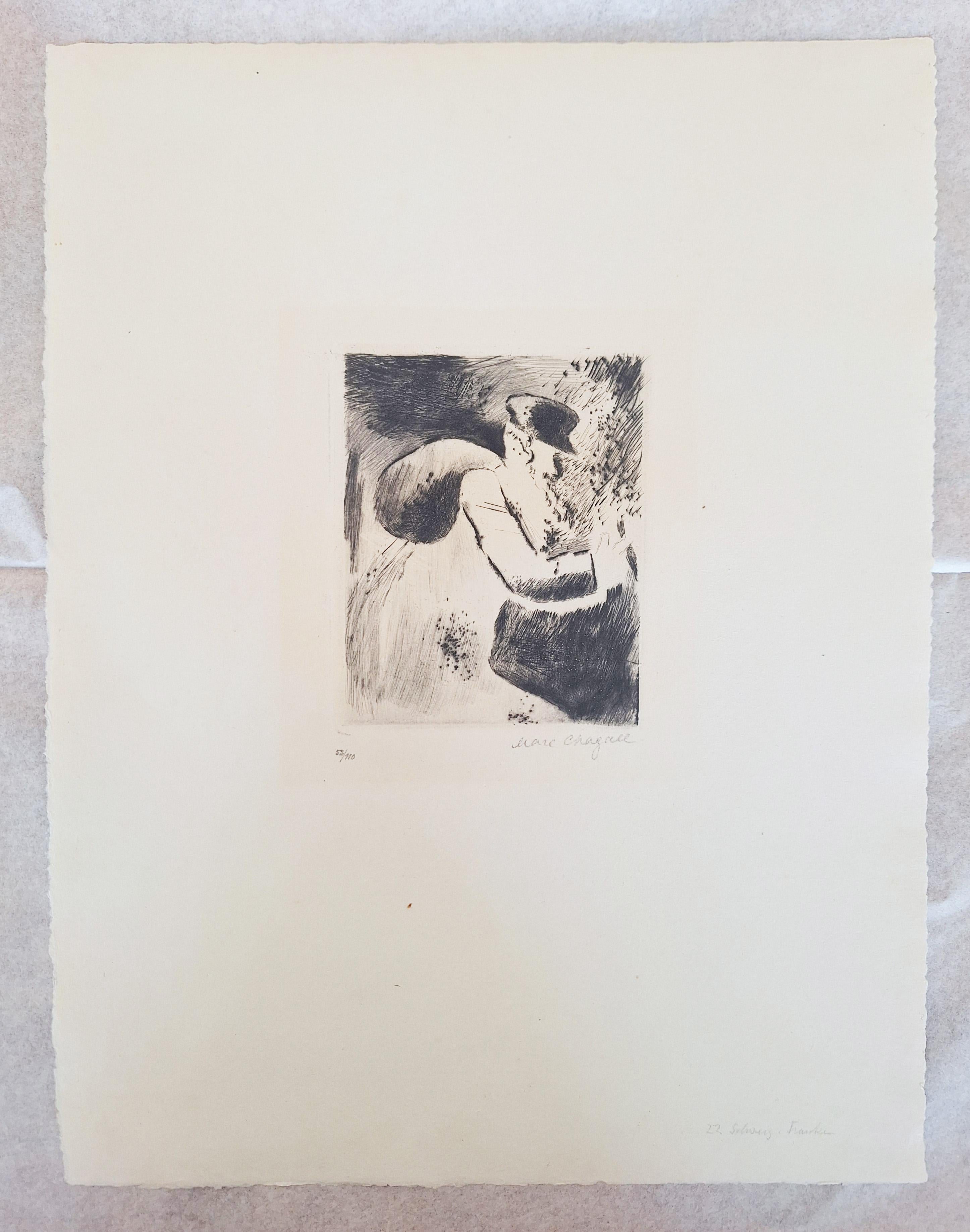 Un viejo judío, de: Mi vida -  Ruso Francés Berlín Judío Surrealismo Mein Leben - Print de Marc Chagall