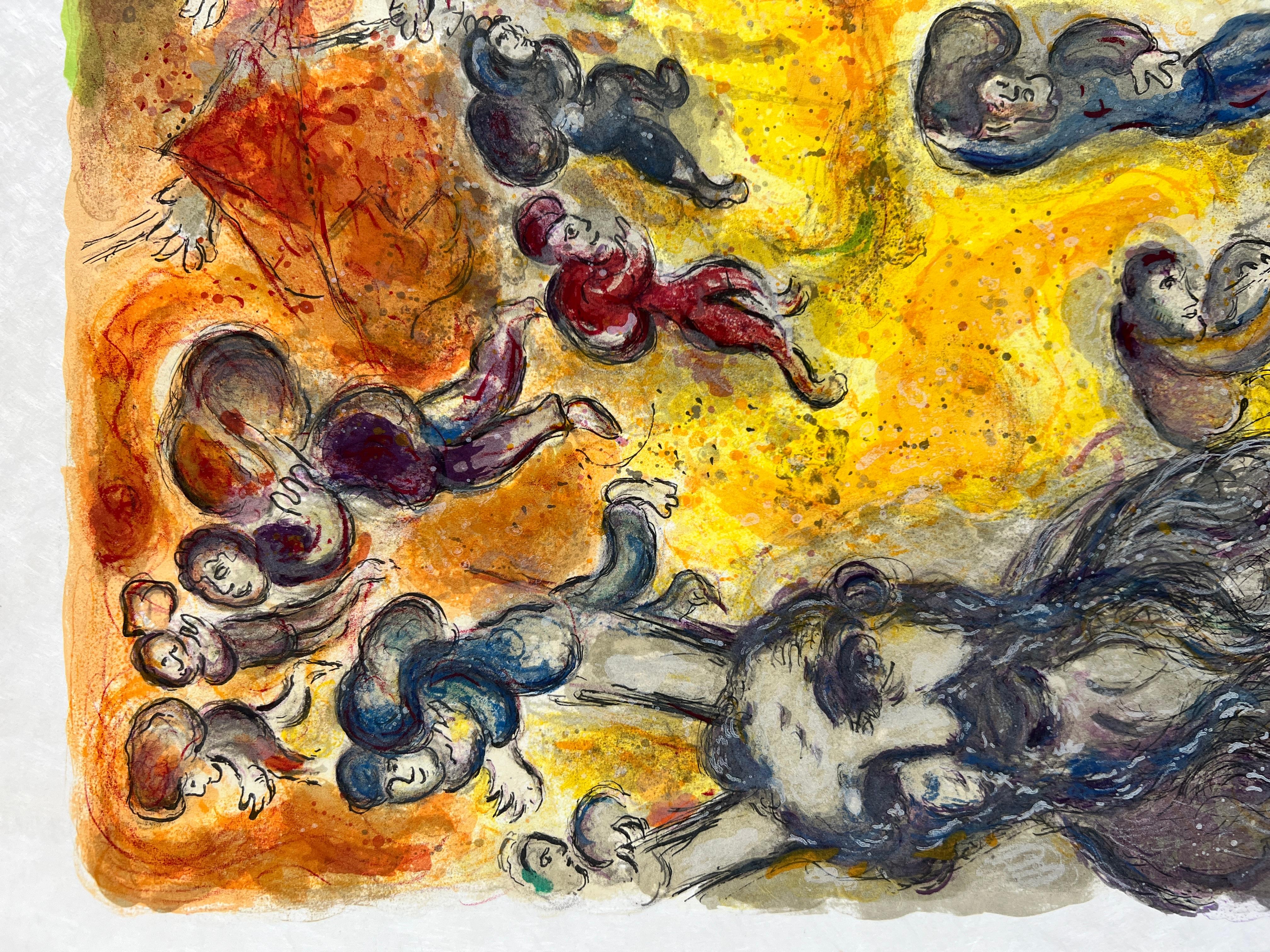 And in those dayes, when Moses was growen... - The Exodus - Symbolist Print by Marc Chagall