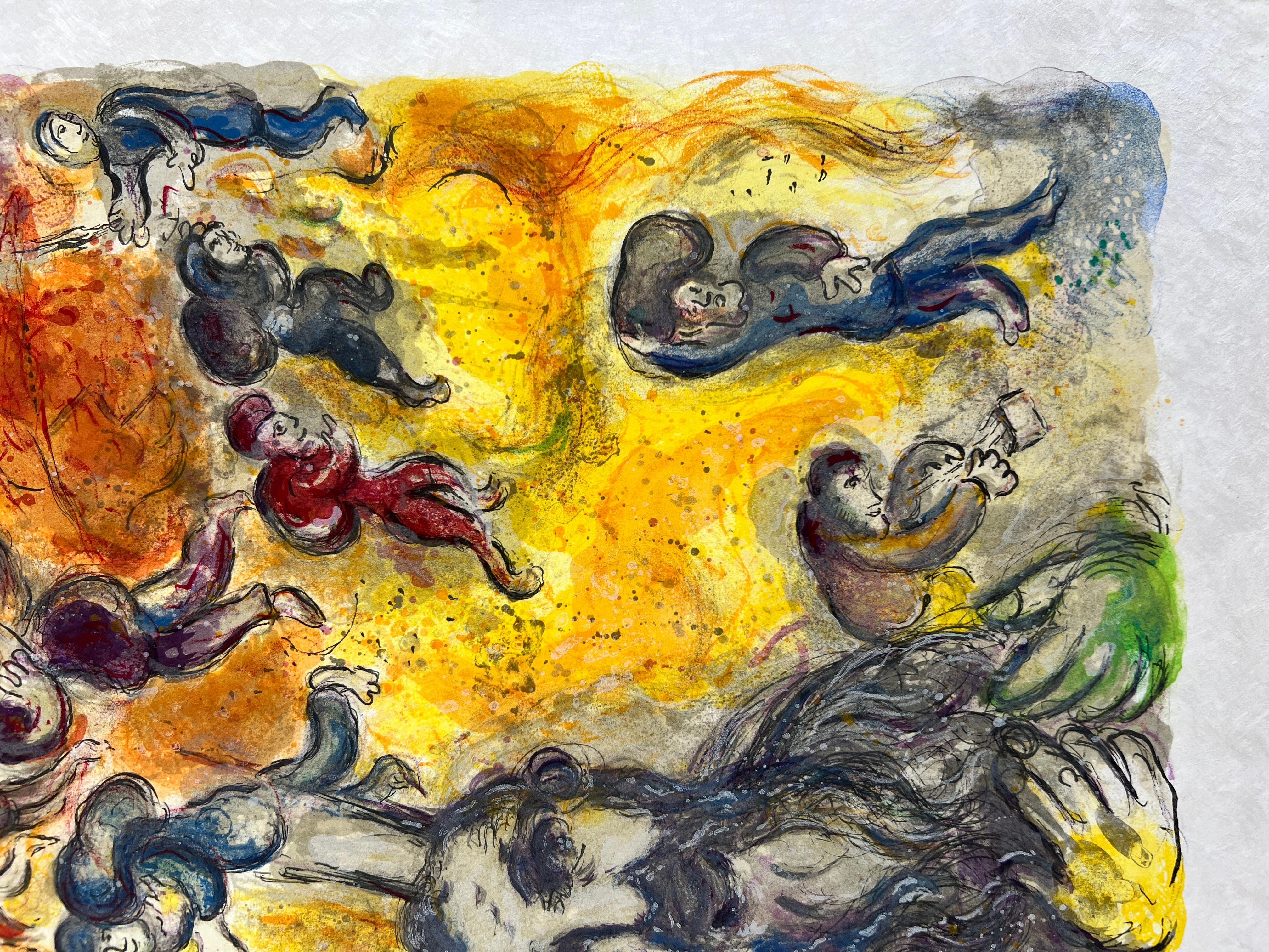 Marc Chagall (1887-1985) - And in those dayes, when Moses was growen, he went foorth unto his brethren, and looked on their burdens

Lithograph from 1966.

The edition of 20 on Japanese paper.

Unsigned and unnumbered, as issued.

Dimensions of