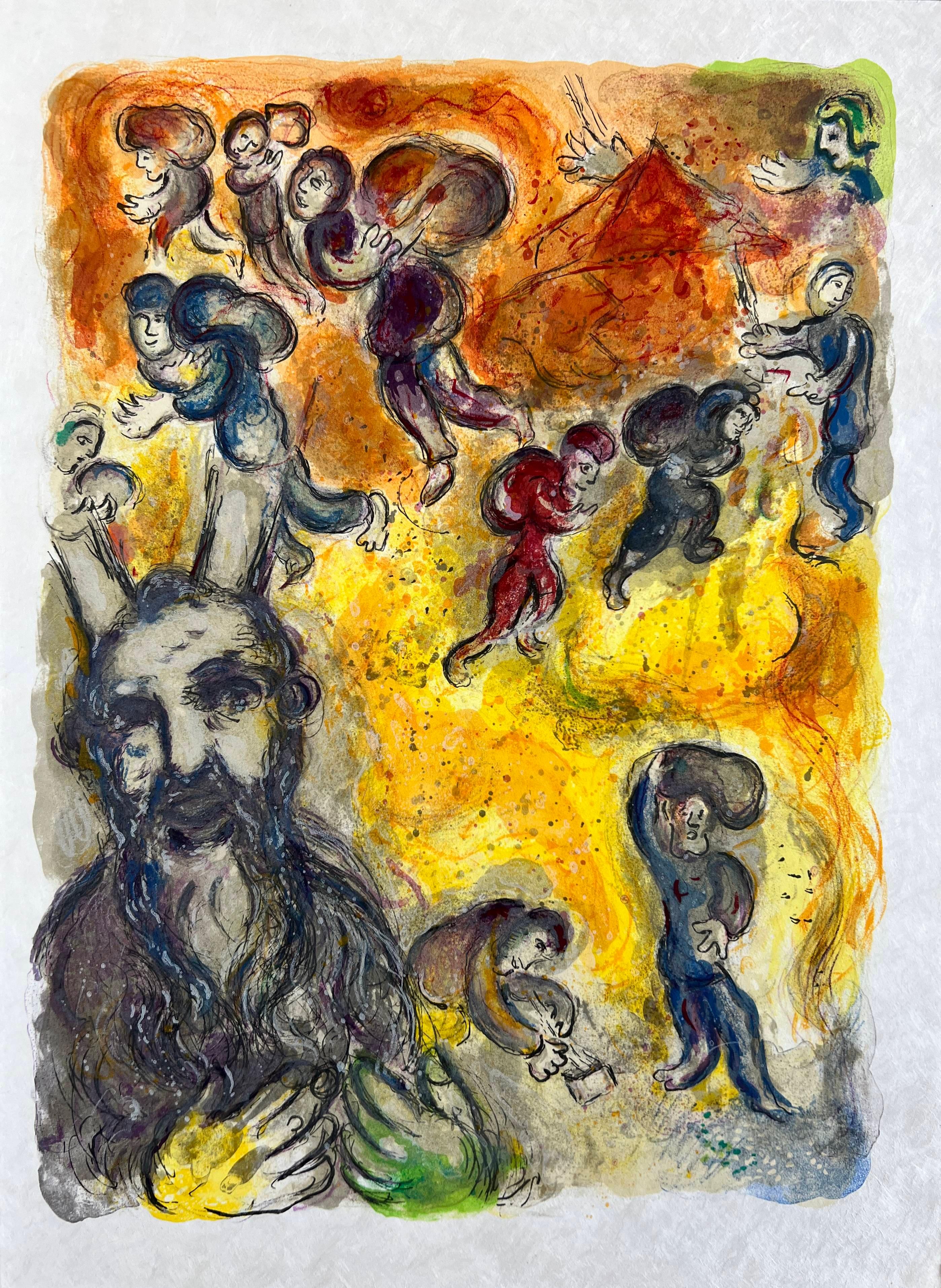 Marc Chagall Print - And in those dayes, when Moses was growen... - The Exodus
