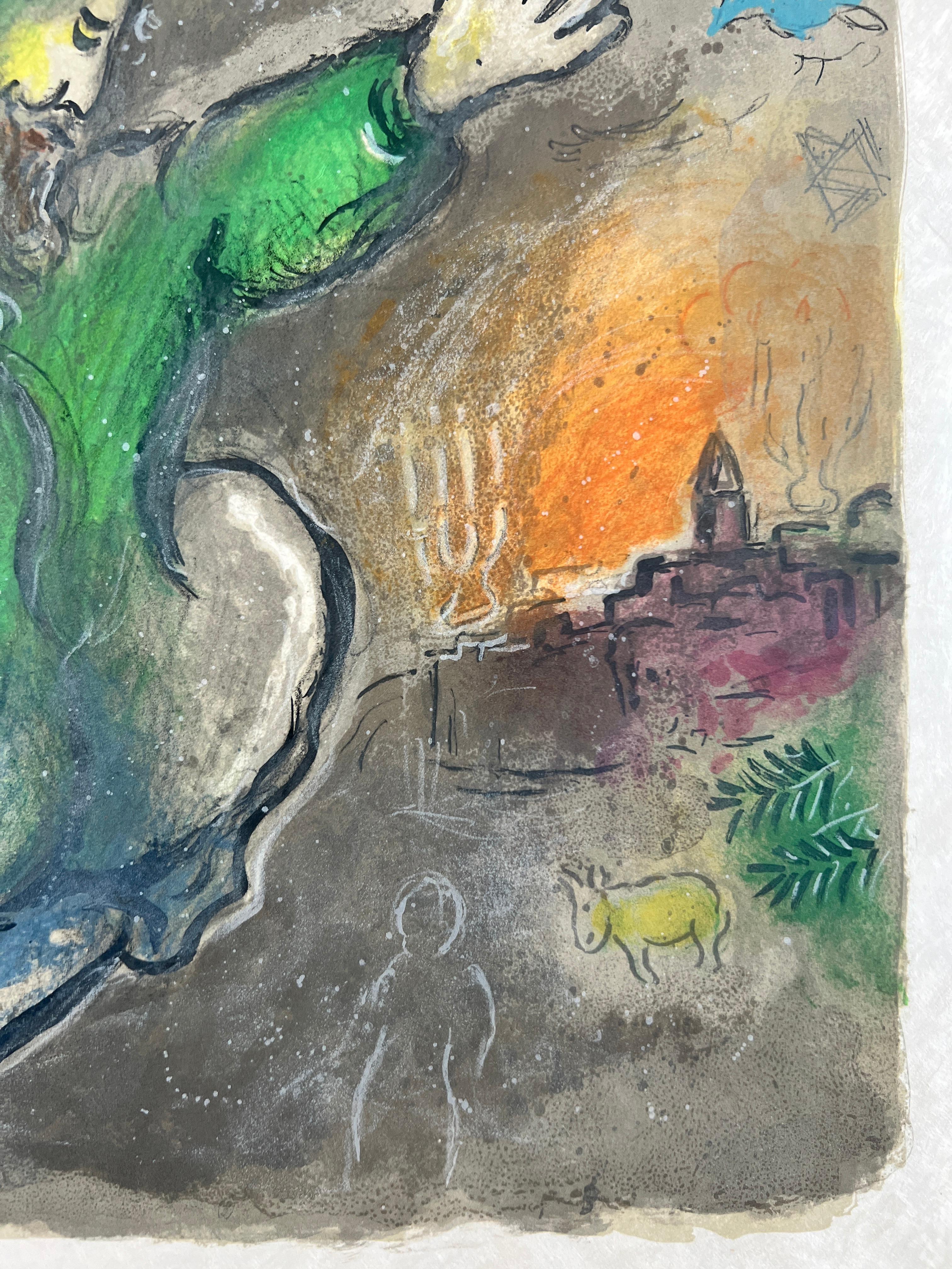 Und Moses bewahrte sich alle Werke (Grau), Print, von Marc Chagall