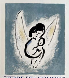 Angel and Child - Lithograph Hand Signed & Numbered /100 - Terre des hommes