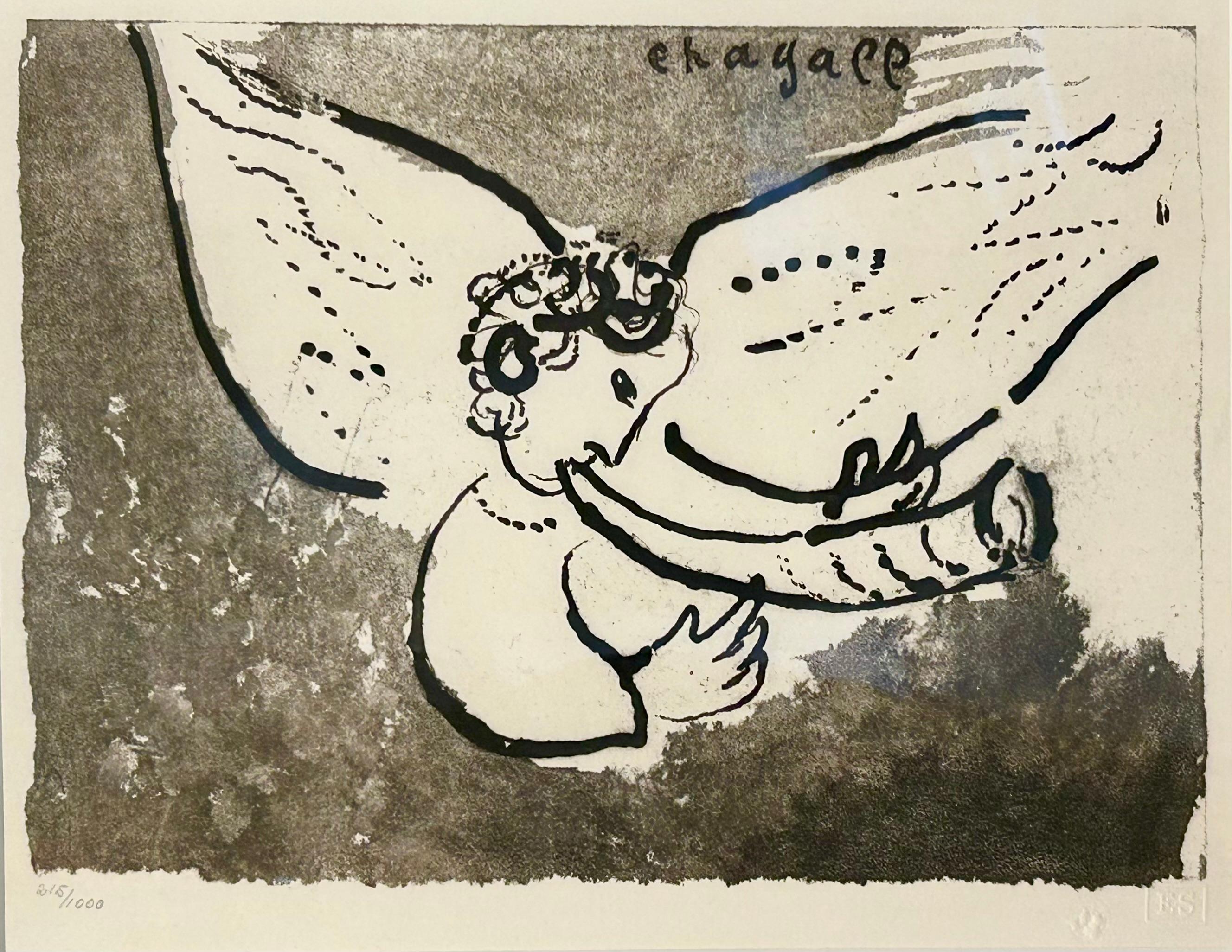 Engel, WFUNA Marc Chagall Radierung im Angebot 1