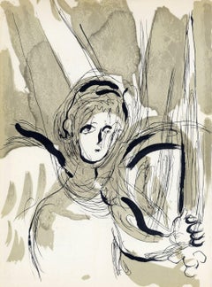 « Ange avec une épée »  lithographie originale