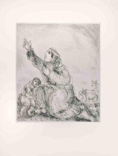 The Anne Invokes the Lord - Radierung von Marc Chagall - 1956