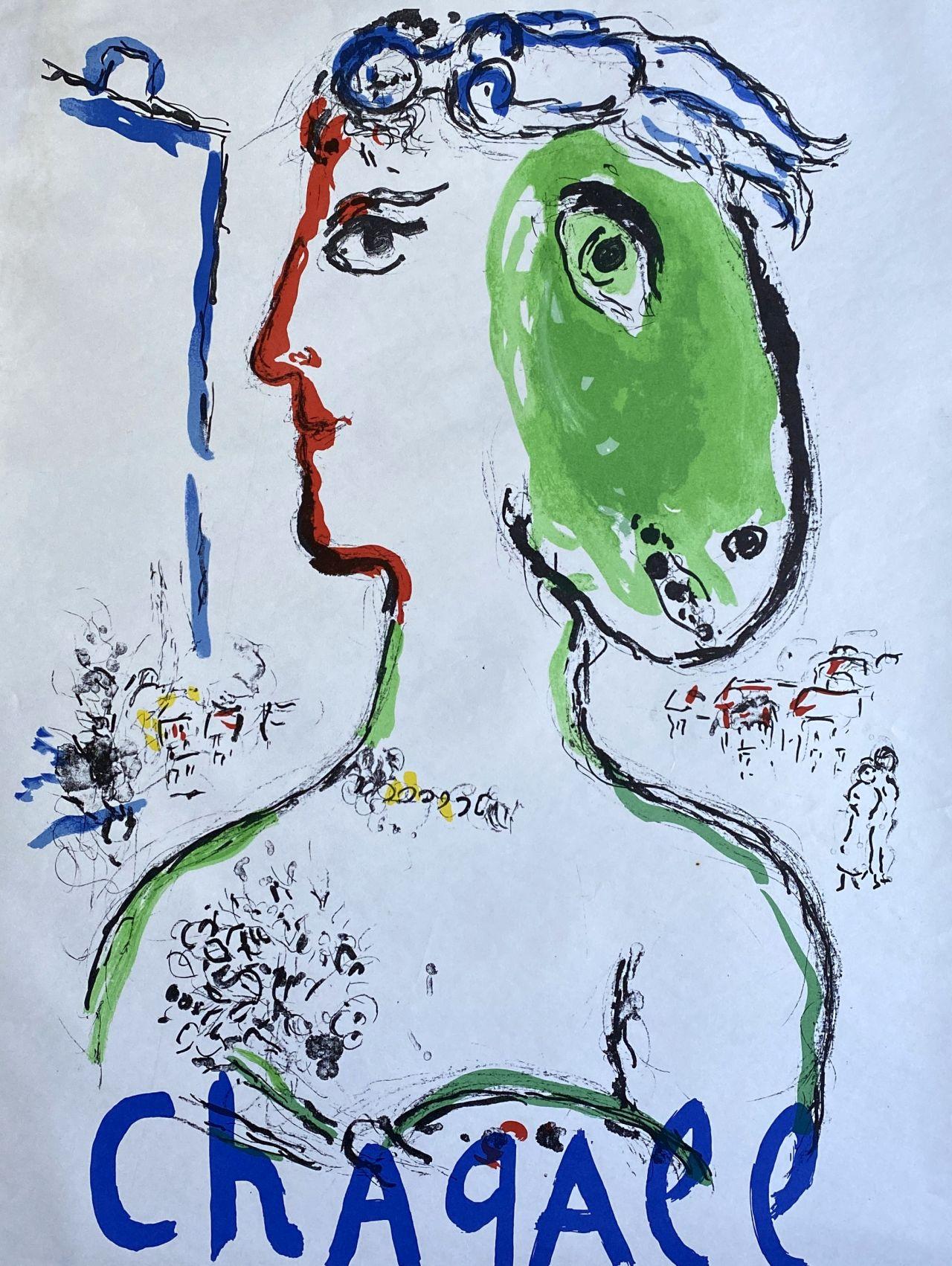 Artist Phoenix - Handsigned Original Lithograph Poster - Mourlot - Print by Marc Chagall