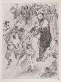 Assuerus Invited by Esther - Héliogravure by Marc Chagall - 1960