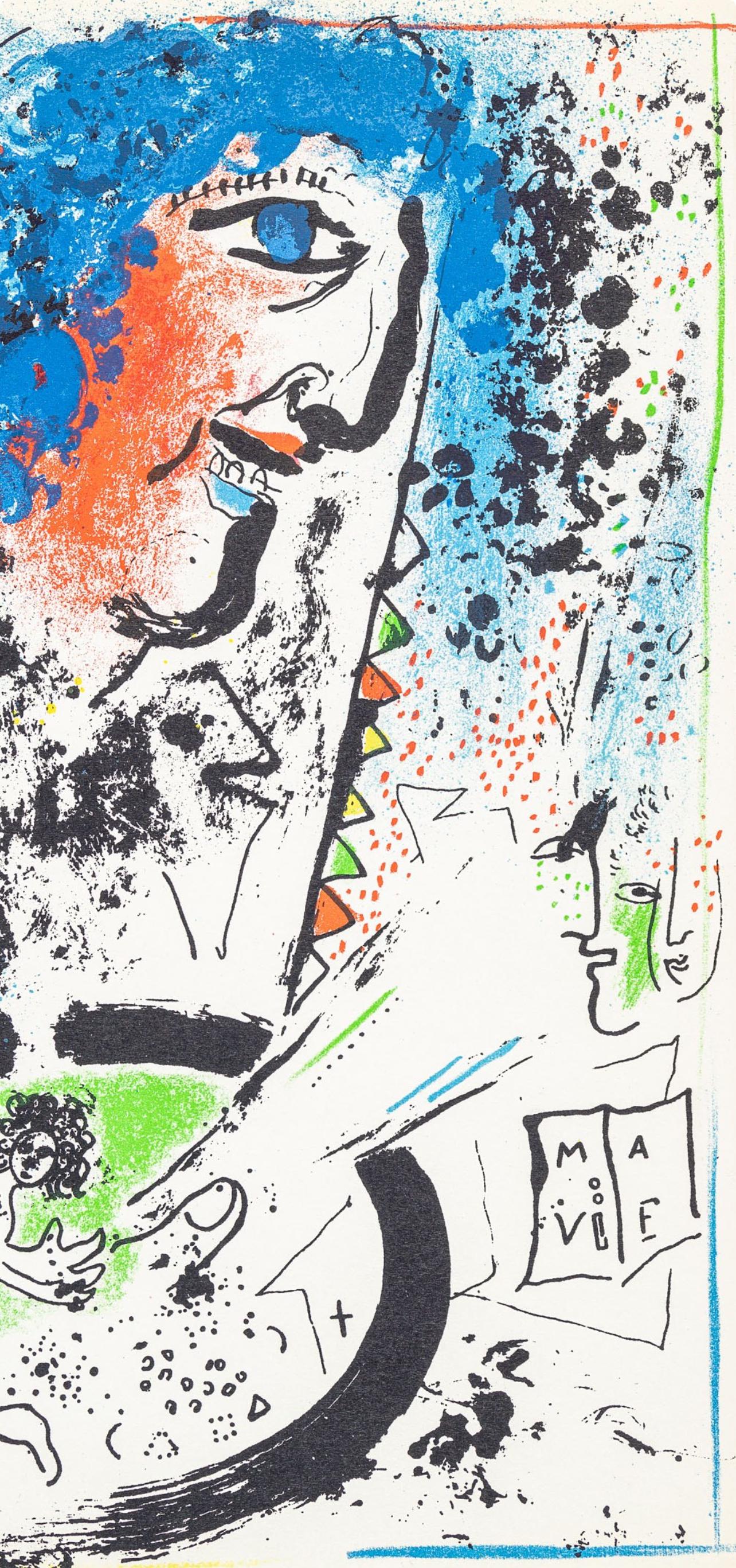 Autoportrait (Cramer 43; Mourlot 282), The Lithographs of Chagall - Expressionist Print by Marc Chagall