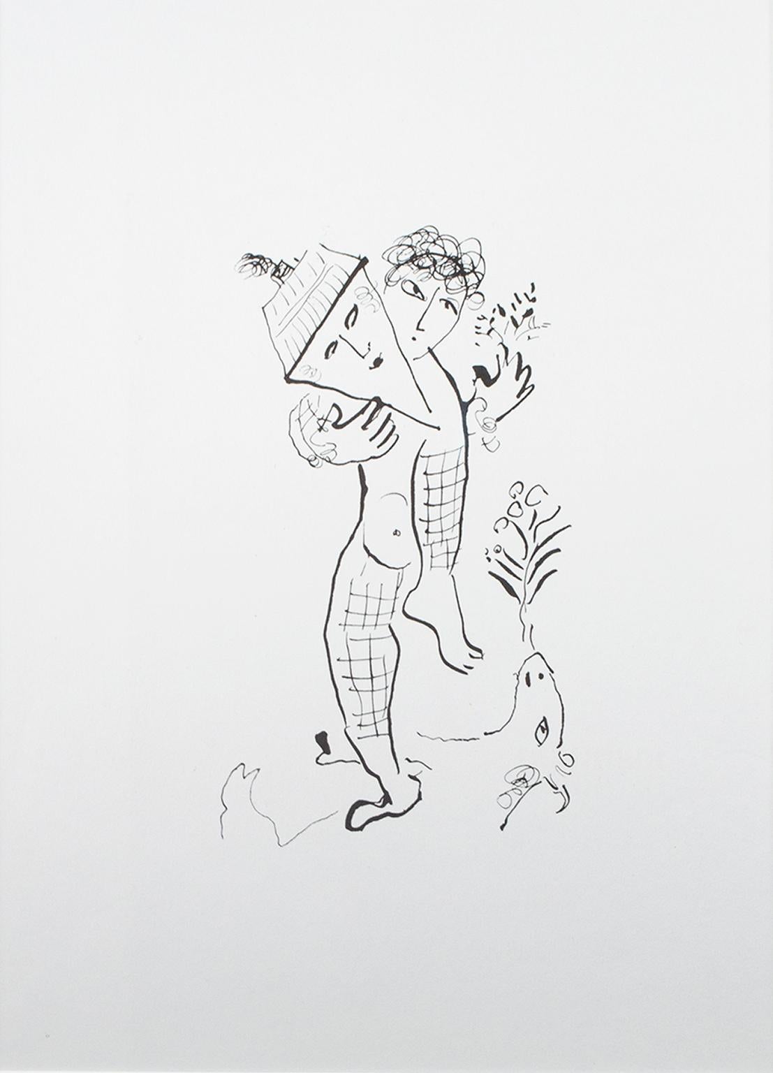 « Revêtement arrière de Derrire le Miroir #235 » - Lithographie originale de Marc Chagall en vente 1