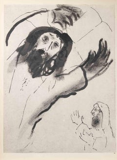Baltasar y el misterio de la escritura... - Heliograbado de M. Chagall - 1960