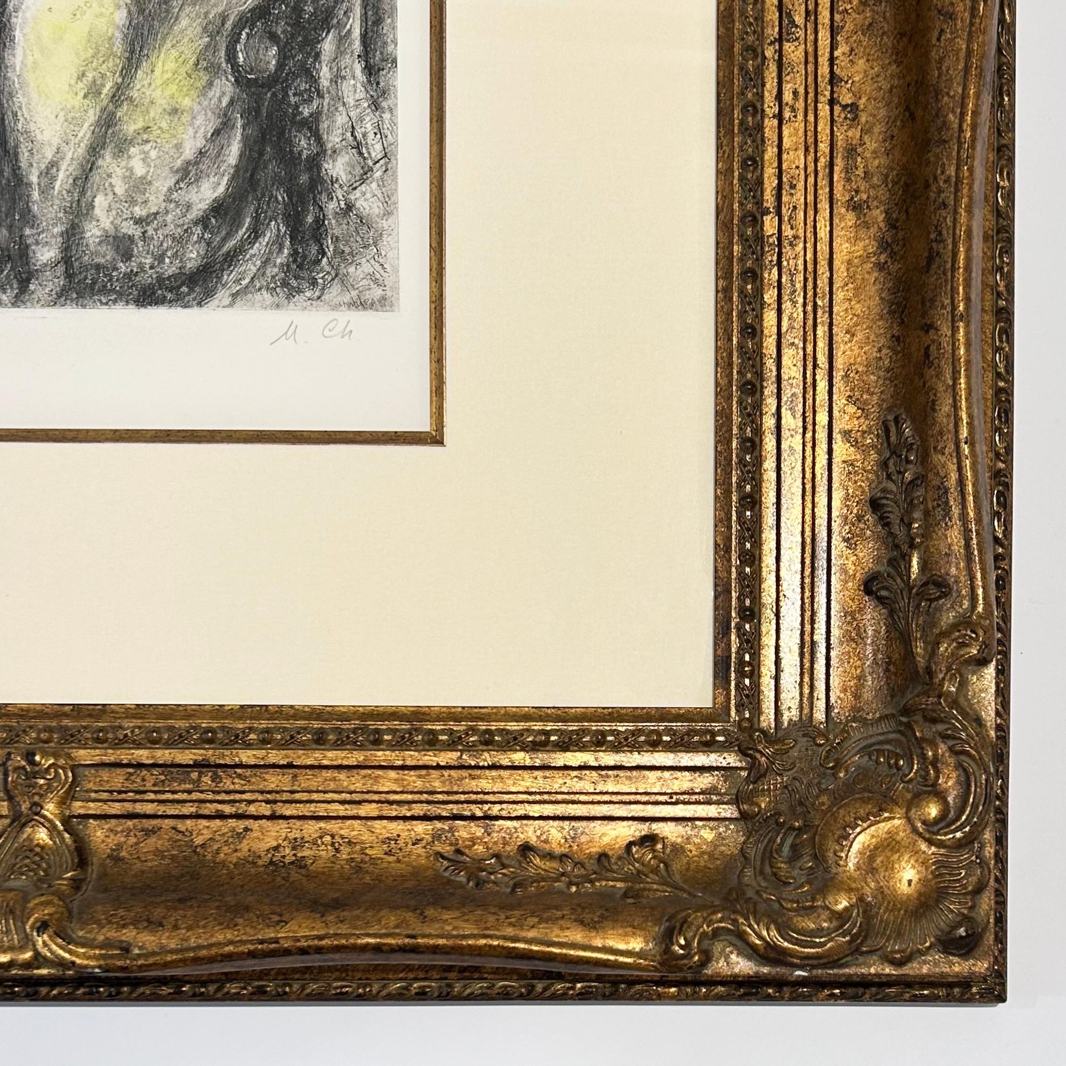 Betsabea ai piedi di David - Portrait Print Grigio di Marc Chagall