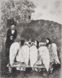 Bible: Abraham and the three angels, 1939 - Original Etching