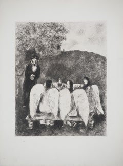 Bible: Abraham and the three angels, 1939 - Original Etching