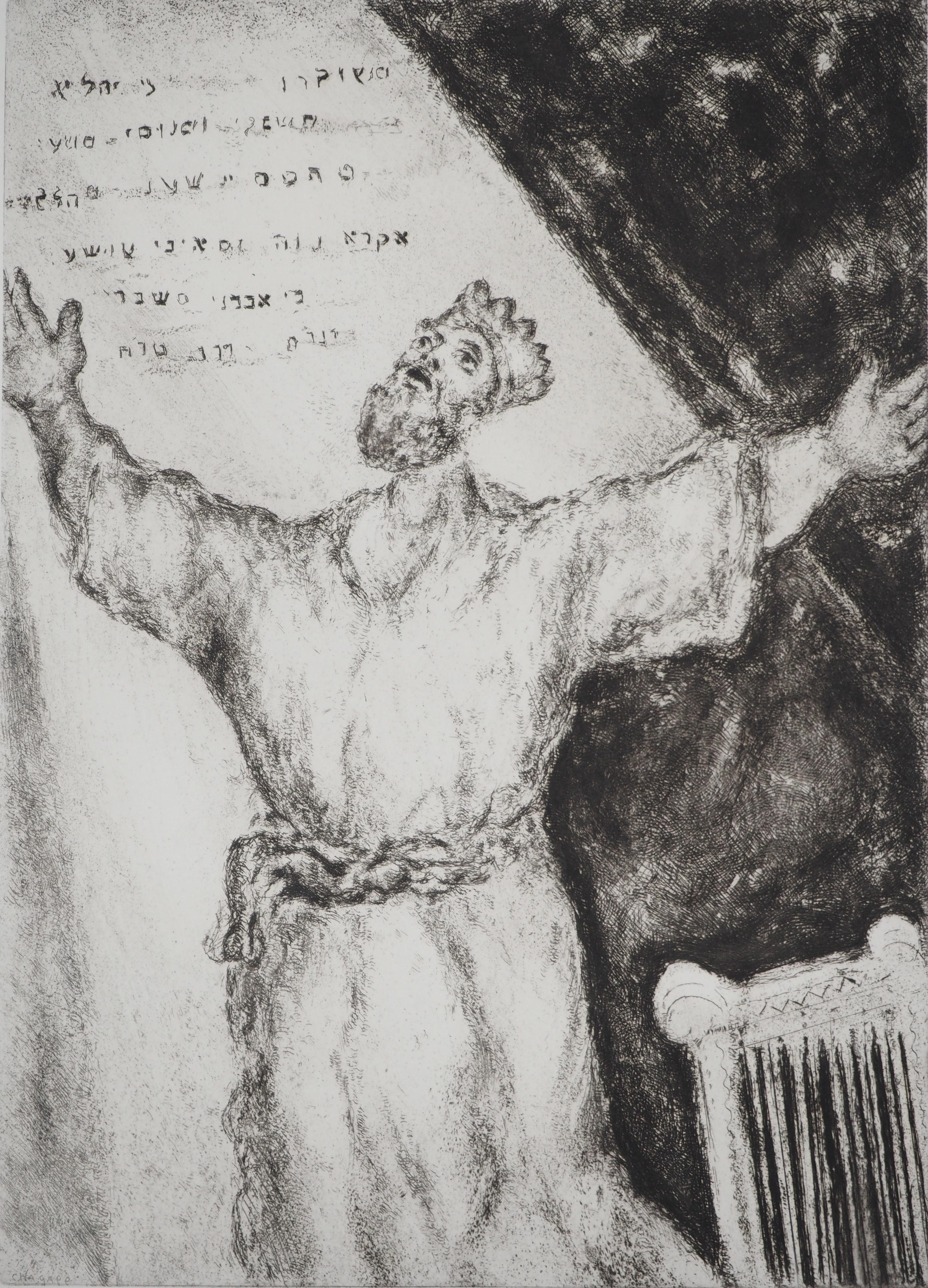 Bible : Canticle of David, 1939 – Original-Radierung (Moderne), Print, von Marc Chagall