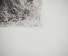 Bibbia: David che sale sulla collina degli ulivi, 1939 - Incisione originale