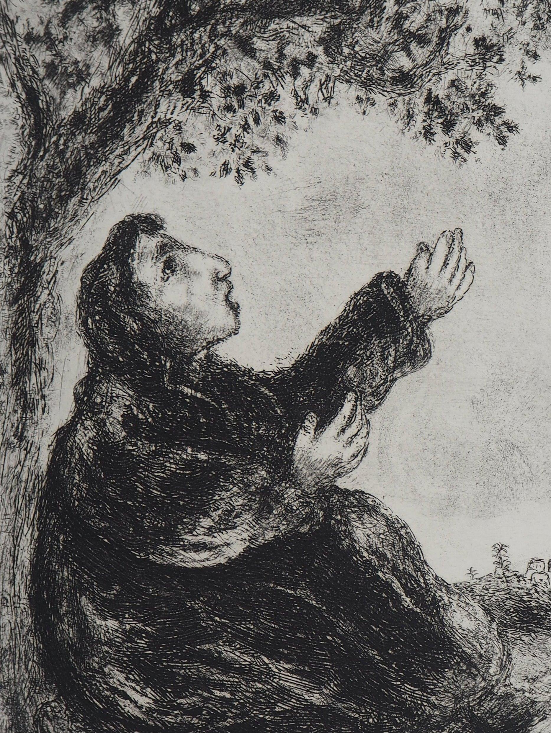 Marc Chagall (1887-1958)
Bible: Deborah the Prophetess (Débora la Prophétesse), 1958

Original etching
Printed signature in the plate
On Montval vellum, 44,5 x 34 cm (c. 17.5 x 13.3 inch)

INFORMATION: Published by Vollard / Tériade in