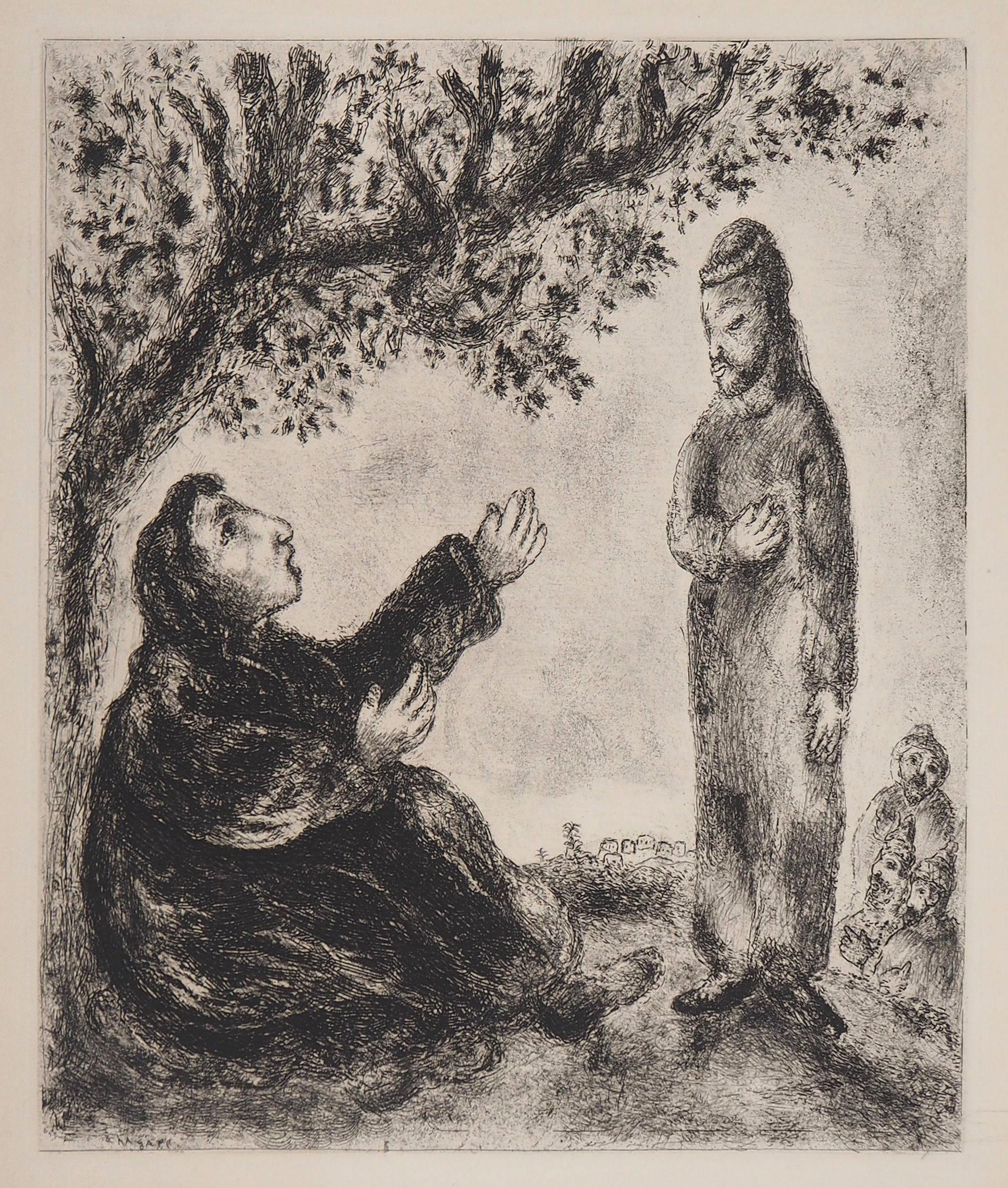 Marc Chagall Figurative Print - Bible: Deborah the Prophetess, 1958 - Original Etching