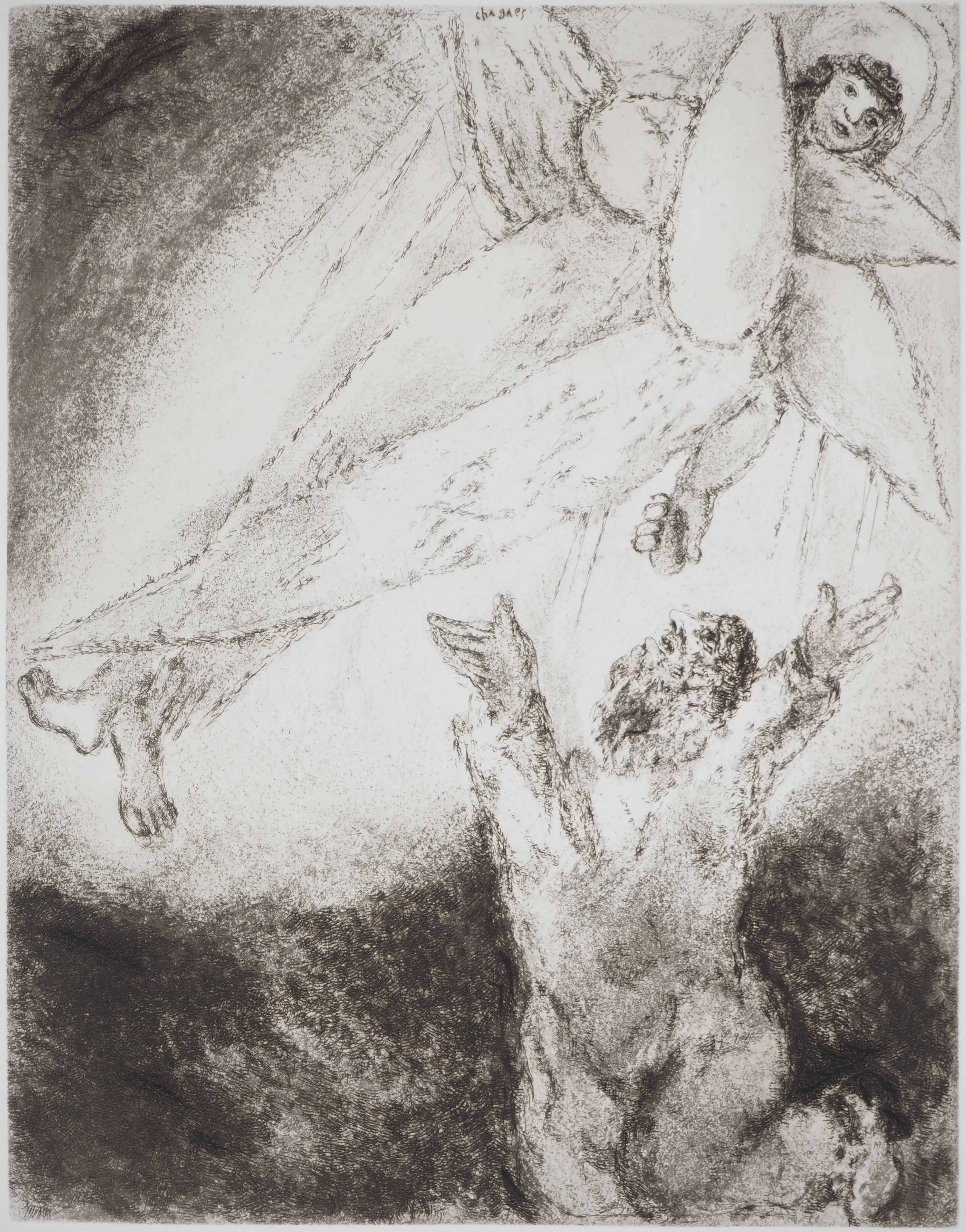 Bible : Isaiah's vision, 1939 - Original Etching - Print by Marc Chagall