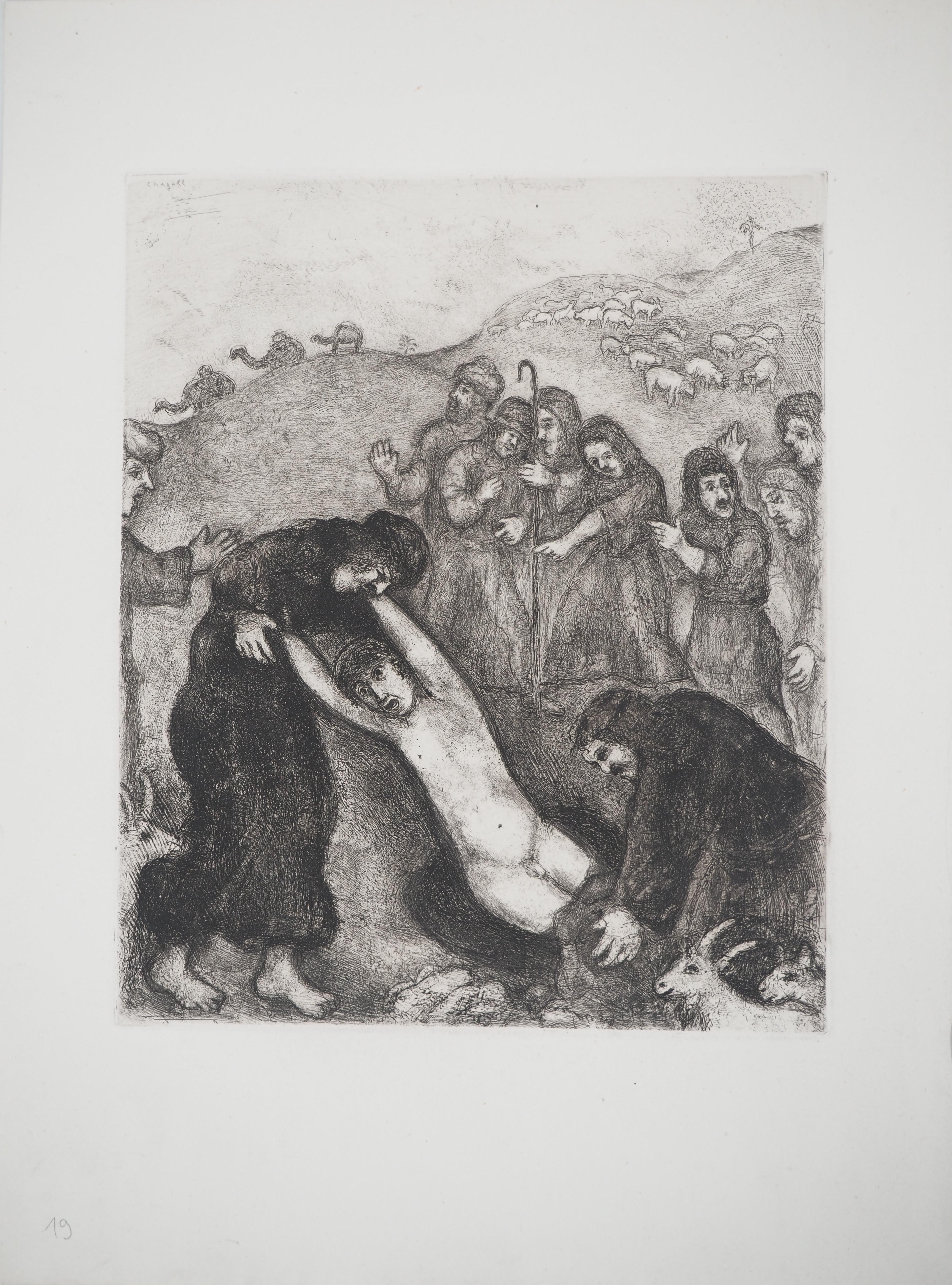 Marc Chagall Figurative Print – Bibel: Joseph und seine Brüder, 1939 – Original-Radierung