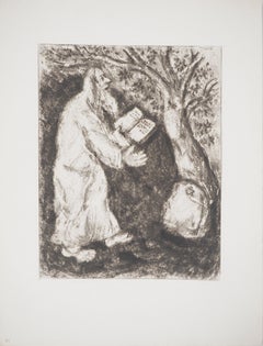 Bible : Joshua and the stone of Sichem, 1939 - Original Etching