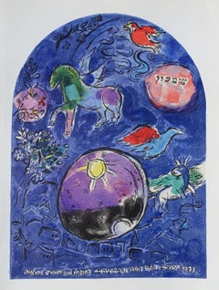 Bible : Simeon, Angels and Red Birds - Lithograph (Mourlot 1962)